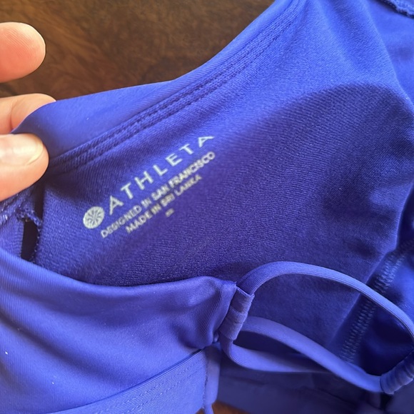 Athleta Small Swim Bikini top Blue cute! - Picture 4 of 6